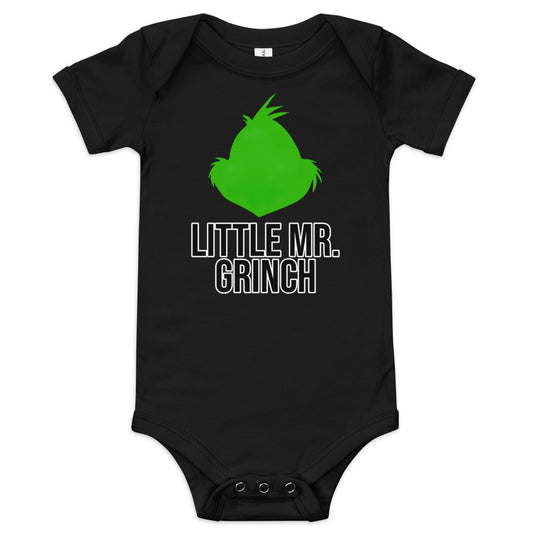 Little Mr. Grinch Baby Short Sleeve Onesie