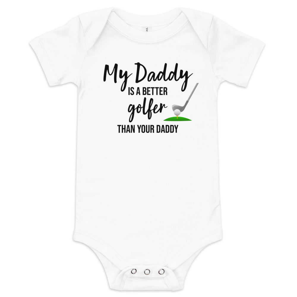 Baby Golf Dad Short Sleeve Onesie