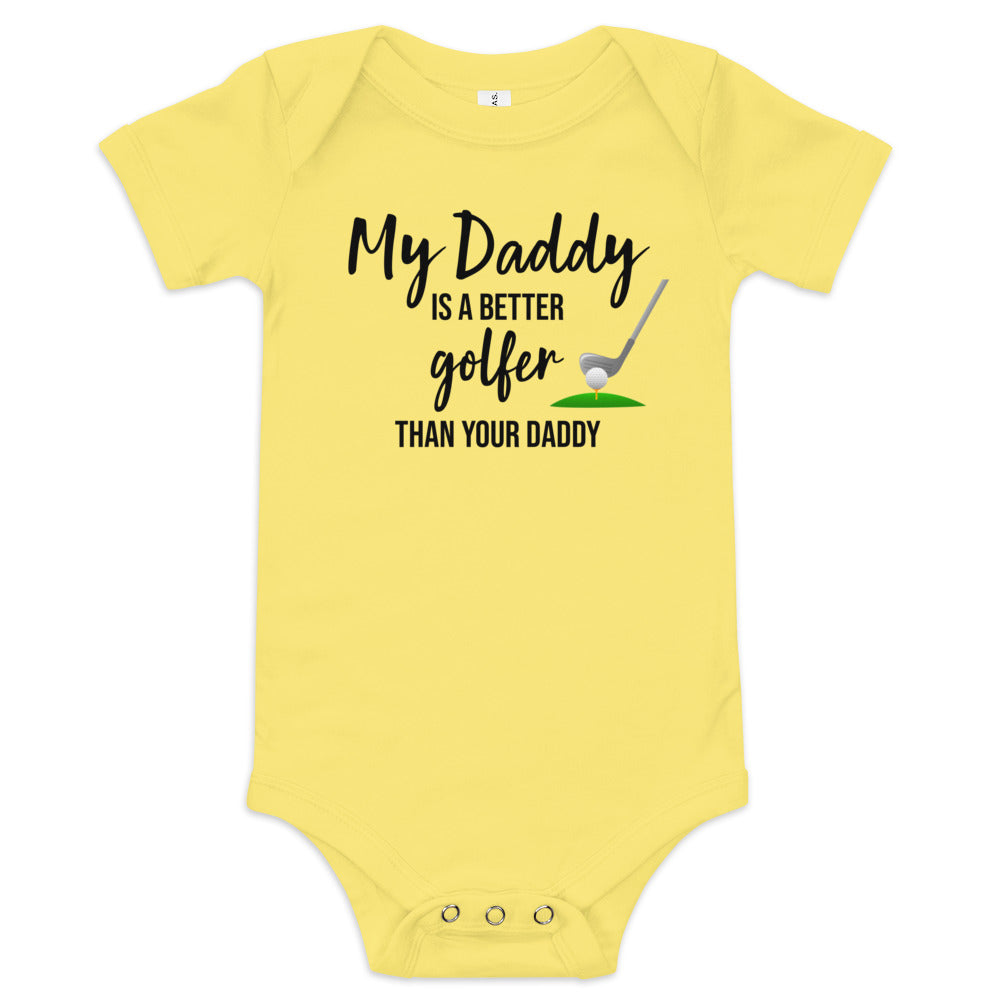 Baby Golf Dad Short Sleeve Onesie