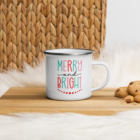 Merry & Bright Enamel Mug