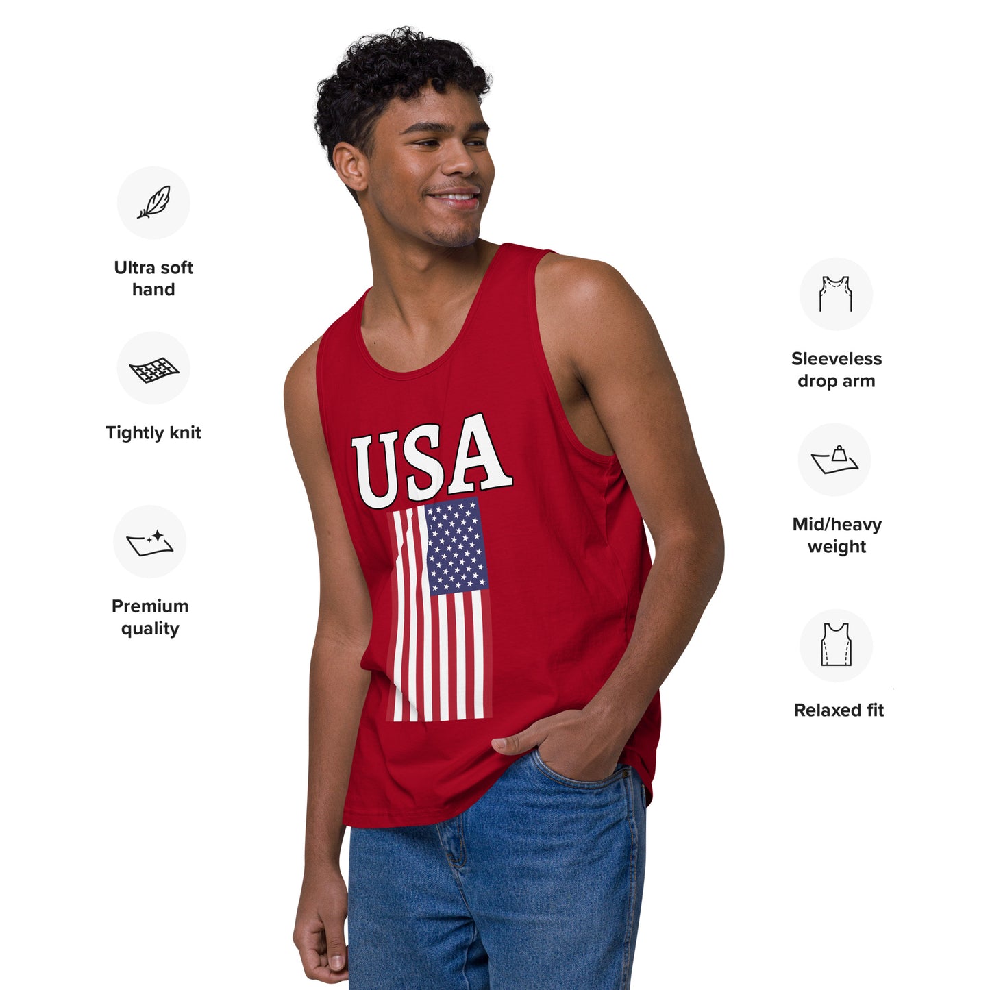 Men’s USA Flag Tank Top