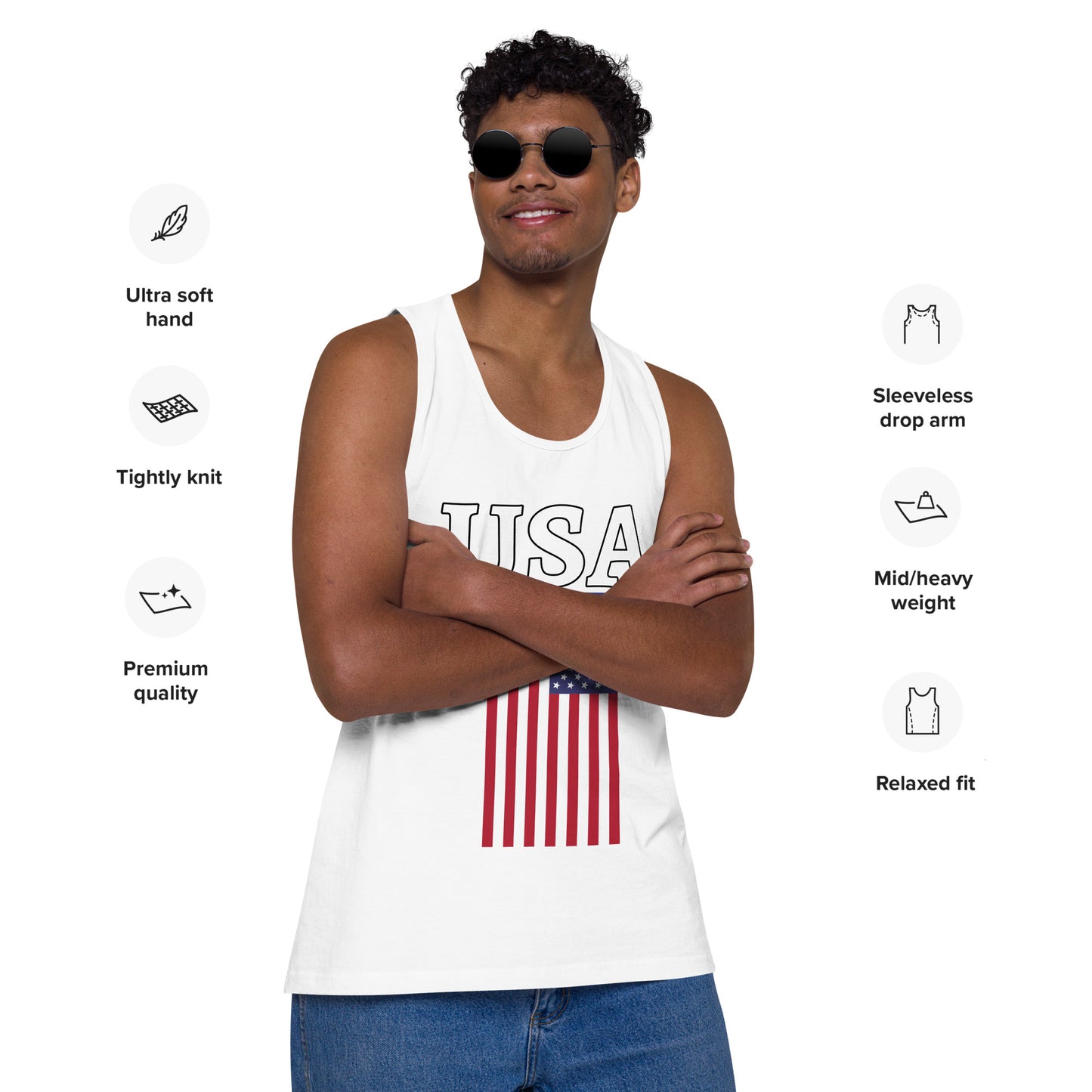 Men’s USA Flag Tank Top