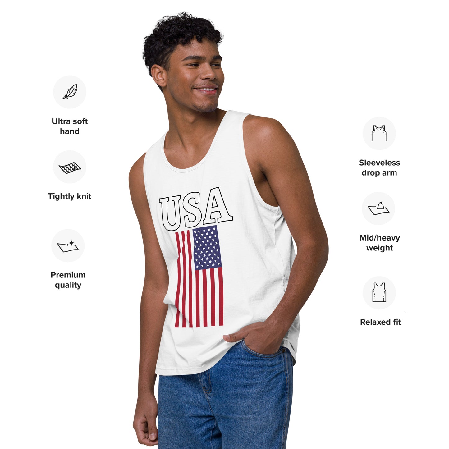 Men’s USA Flag Tank Top