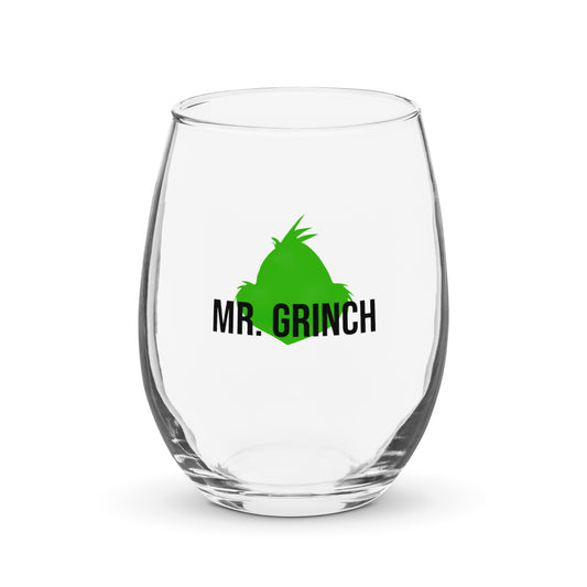 Mr. Grinch Stemless Wine Glass