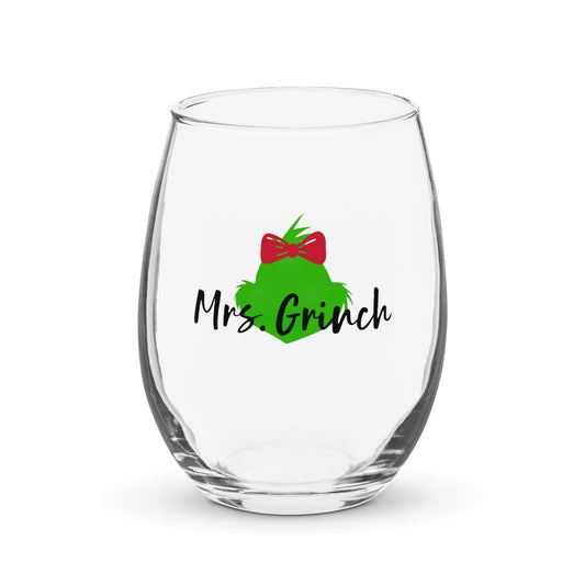 Mrs. Grinch Stemless Wine Glass