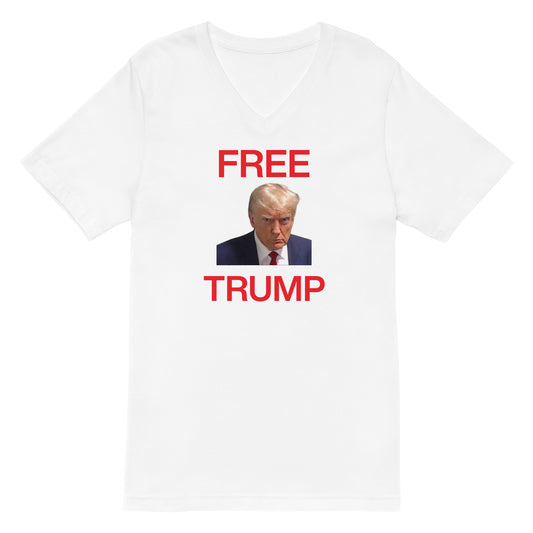 Free Trump Unisex Short Sleeve V-Neck T-Shirt